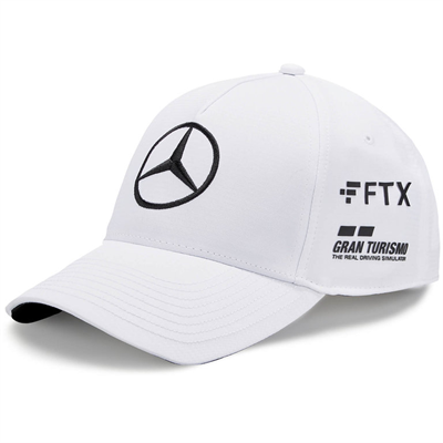 Tímová šiltovka AMG Mercedes Lewis Hamilton biela