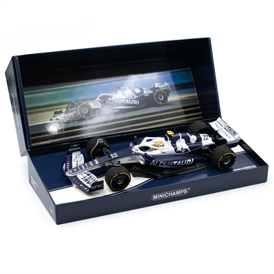 Minichamps model Yuki Tsunoda Scuderia AlphaTauri AT03 Formula 1 Bahrain GP 2022