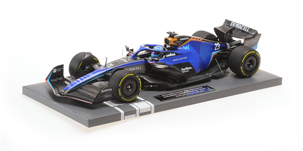 MINICHAMPS  Model - 1/18 - WILLIAMS - F1 FW44 TEAM WILLIAMS RACING N 23 MIAMI GP 2022 ALEXANDER ALBON - BLUE