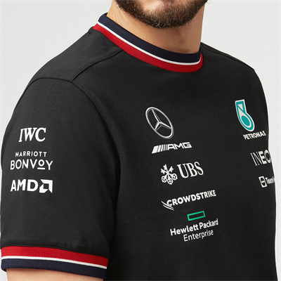 Tímové tričko Mercedes AMG Petronas F1 Team 2022 čierne