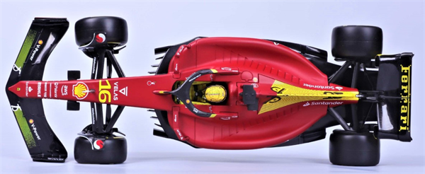 Bburago model Ferrari F1-75 Monza Leclerc 1/18