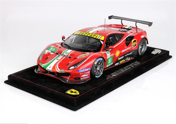 BBR Model Ferrari 488 GTE LM GTE Team AF Corse Wins Le Mans 2021 Car No. 51