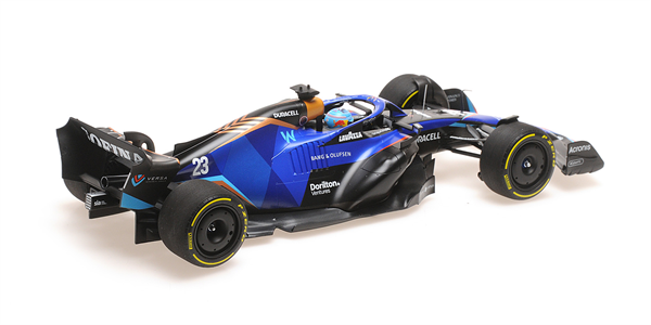 MINICHAMPS  Model - 1/18 - WILLIAMS - F1 FW44 TEAM WILLIAMS RACING N 23 MIAMI GP 2022 ALEXANDER ALBON - BLUE